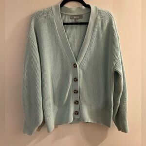 Stylish Mint Green Button-Up Cardigan